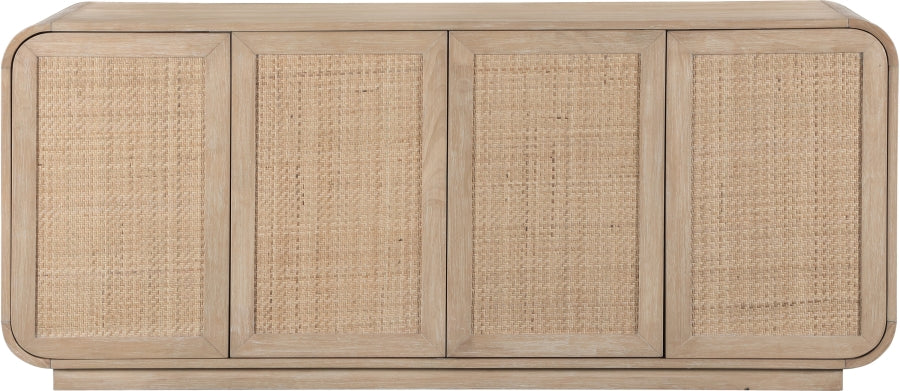 Windsor Solid Wood And Natural Cane Sideboard / Buffet - Natural - M77075-NATURAL_3
