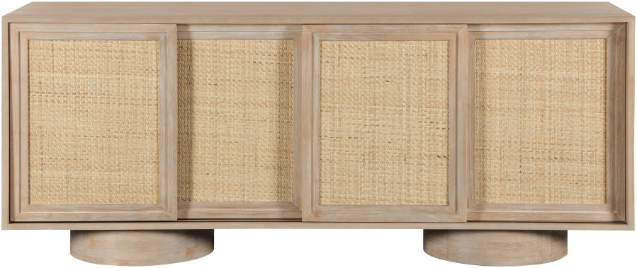 Windsor Solid Wood And Natural Cane Sideboard / Buffet - Natural - M77078-NATURAL_3