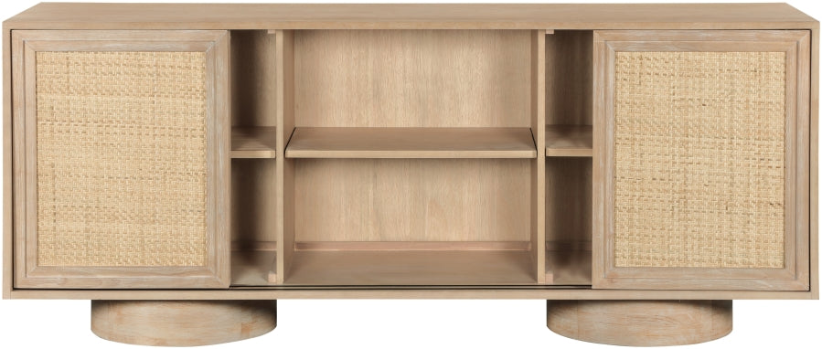 Windsor Solid Wood And Natural Cane Sideboard / Buffet - Natural - M77078-NATURAL_4