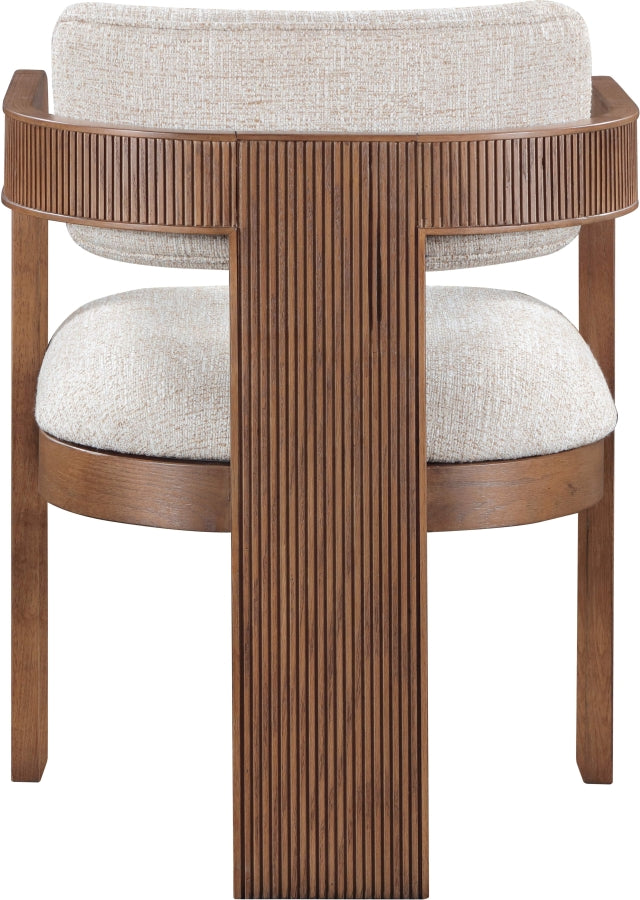 Sacha Linen Textured Fabric Upholstered Dining Chair - Beige - 11093-C-BEIGE_6