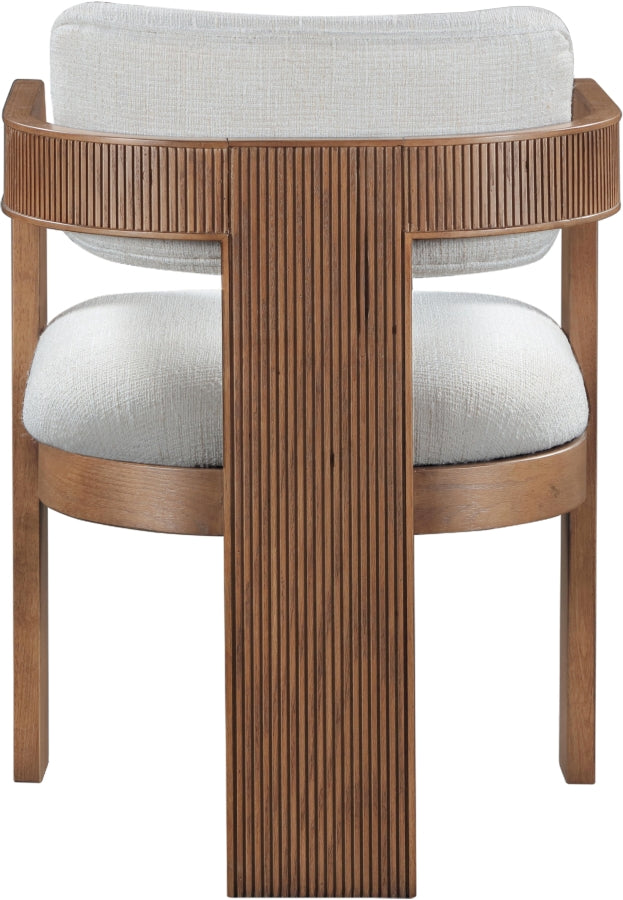 Sacha Linen Textured Fabric Upholstered Dining Chair - Cream - 11093-C-CREAM_6
