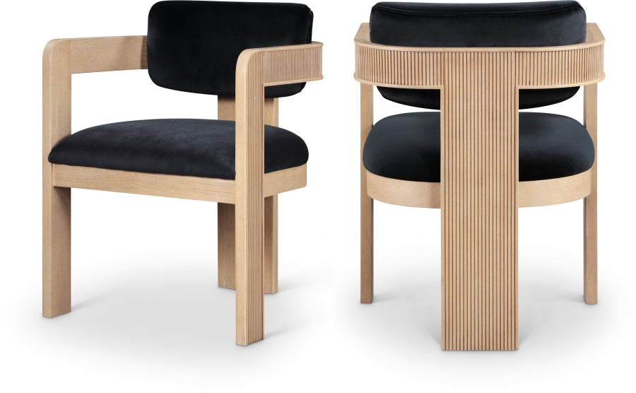 Sacha Velvet Upholstered Dining Chair - Black - 11094-C-BLACK_1