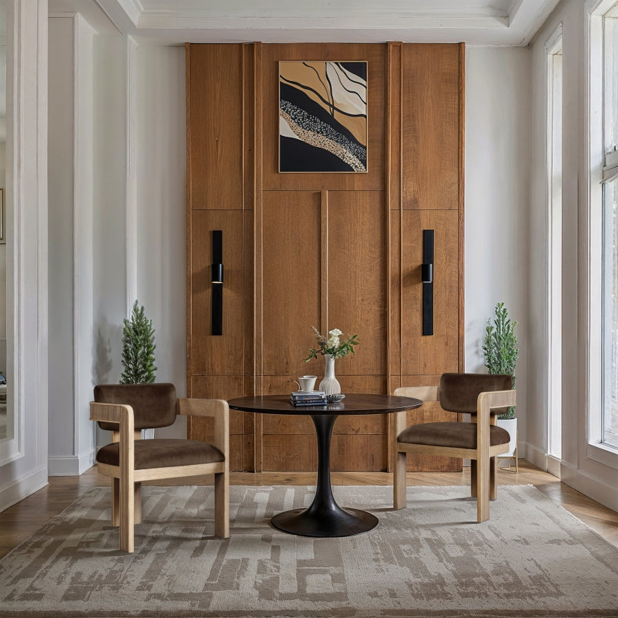Sacha Velvet Upholstered Dining Chair - Brown - 11094-C-BROWN_3
