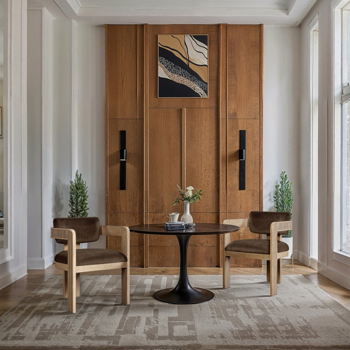 Sacha Velvet Upholstered Dining Chair - Brown - 11094-C-BROWN_3