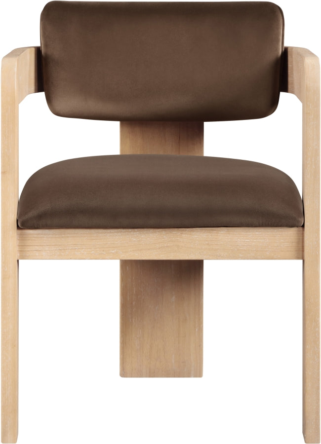 Sacha Velvet Upholstered Dining Chair - Brown - 11094-C-BROWN_4