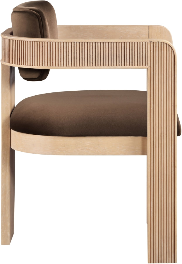 Sacha Velvet Upholstered Dining Chair - Brown - 11094-C-BROWN_5