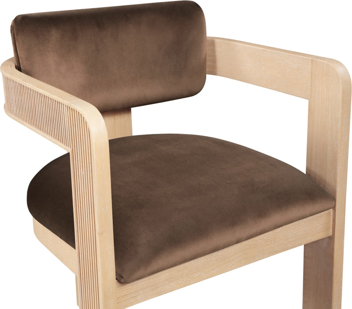 Sacha Velvet Upholstered Dining Chair - Brown - 11094-C-BROWN_7