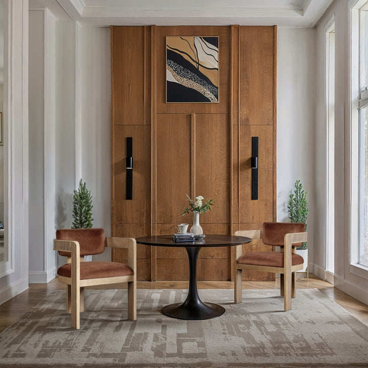 Sacha Velvet Upholstered Dining Chair - Cognac - 11094-C-COGNAC_3
