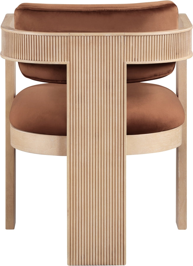 Sacha Velvet Upholstered Dining Chair - Cognac - 11094-C-COGNAC_6