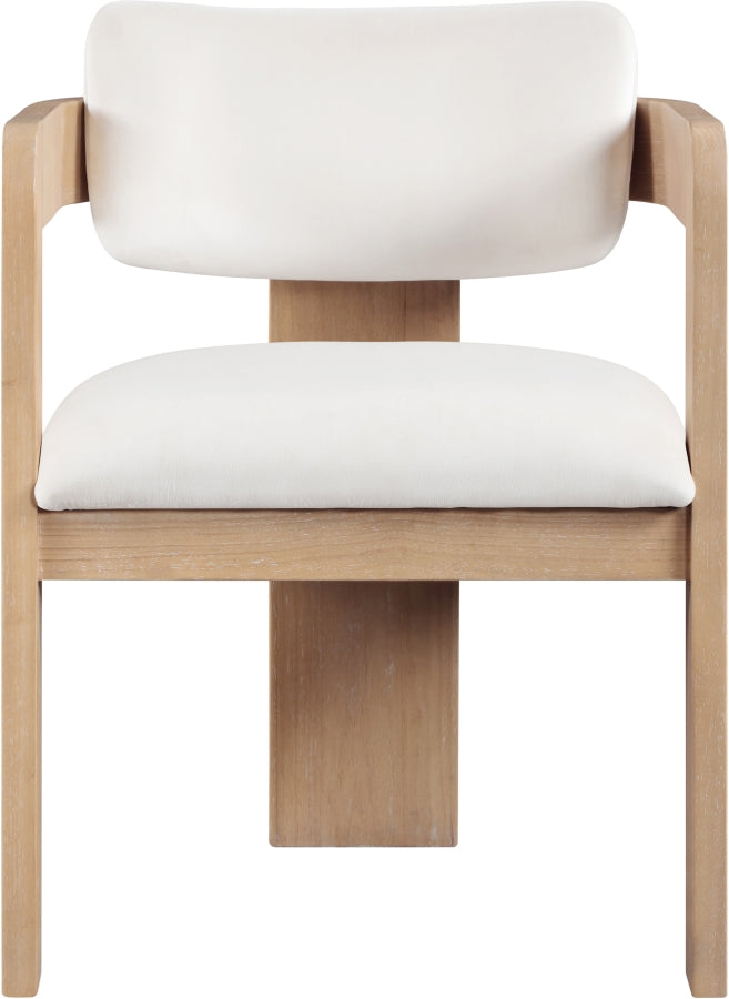 Sacha Velvet Upholstered Dining Chair - Cream - 11094-C-CREAM_4