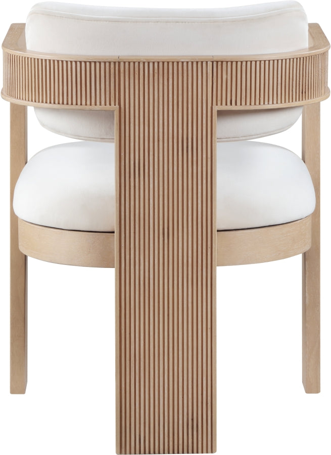 Sacha Velvet Upholstered Dining Chair - Cream - 11094-C-CREAM_6