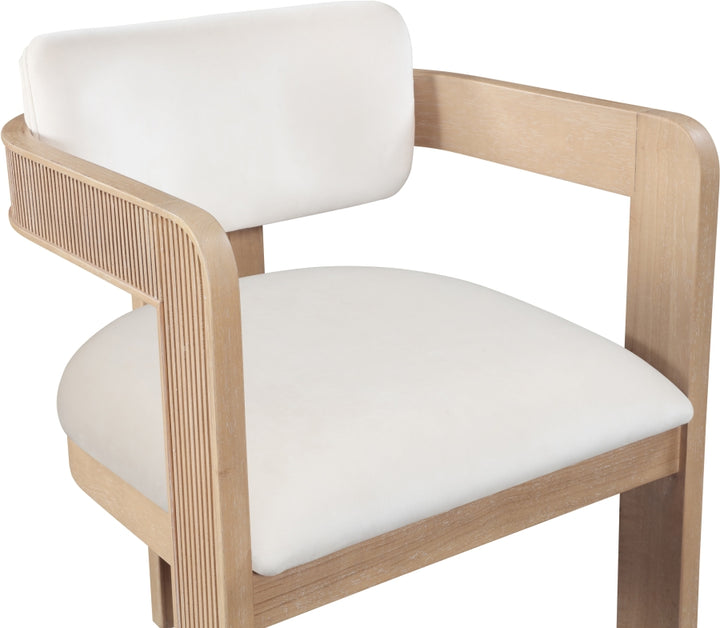 Sacha Velvet Upholstered Dining Chair - Cream - 11094-C-CREAM_7