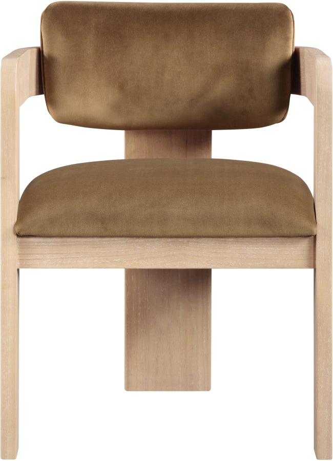 Sacha Velvet Upholstered Dining Chair - Saddle - 11094-C-SADDLE_4