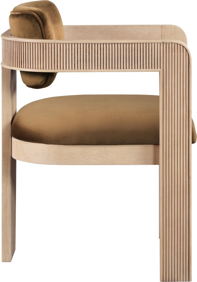 Sacha Velvet Upholstered Dining Chair - Saddle - 11094-C-SADDLE_5