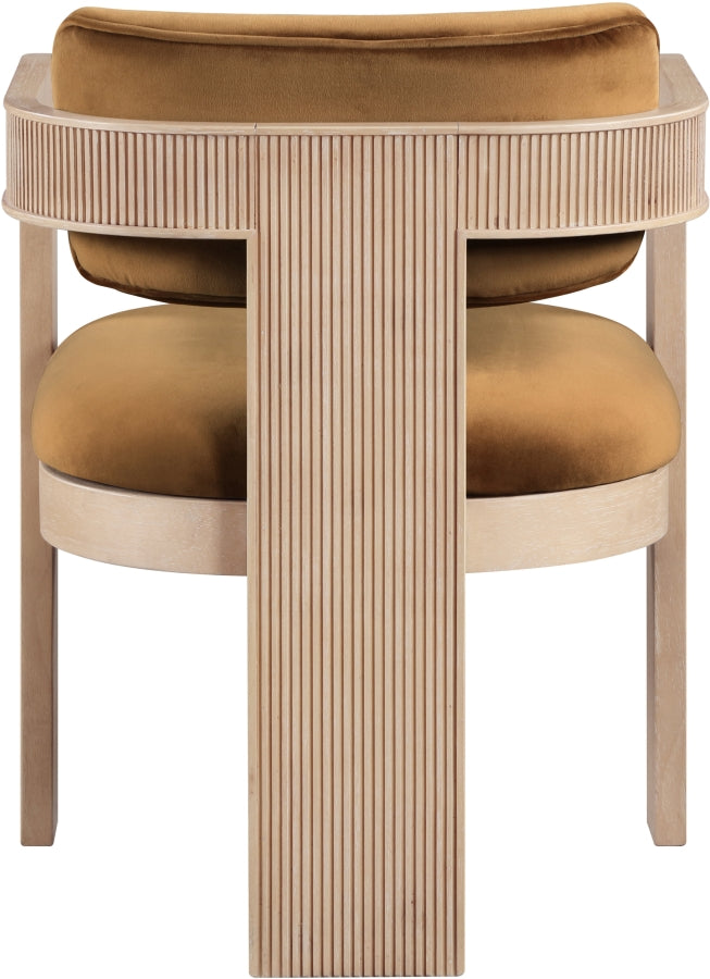Sacha Velvet Upholstered Dining Chair - Saddle - 11094-C-SADDLE_6