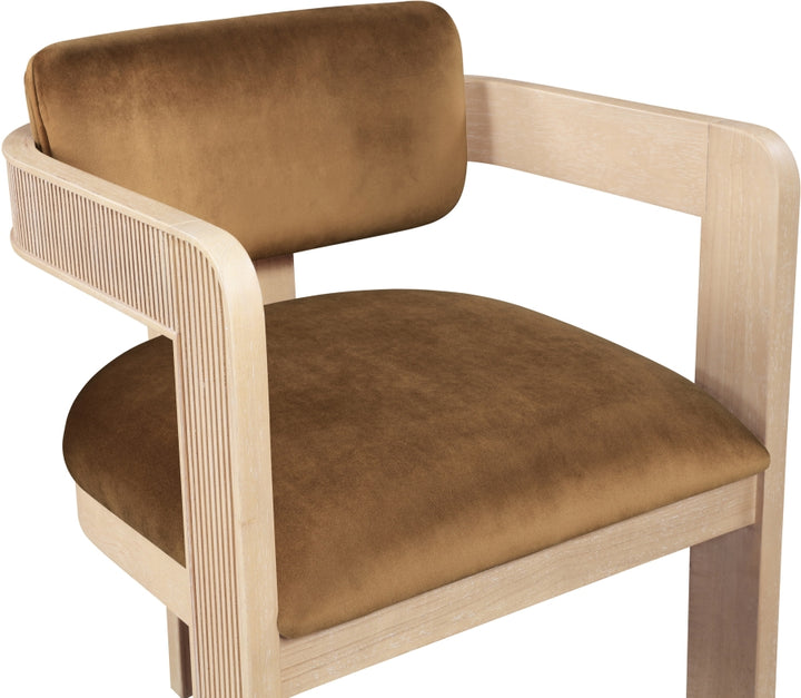 Sacha Velvet Upholstered Dining Chair - Saddle - 11094-C-SADDLE_7