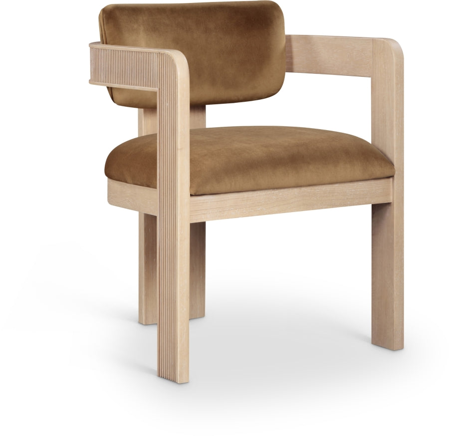 Sacha Velvet Upholstered Dining Chair - Saddle - 11094-C-SADDLE_2