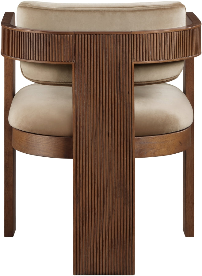 Sacha Velvet Upholstered Dining Chair - Beige - 11096-C-BEIGE_6
