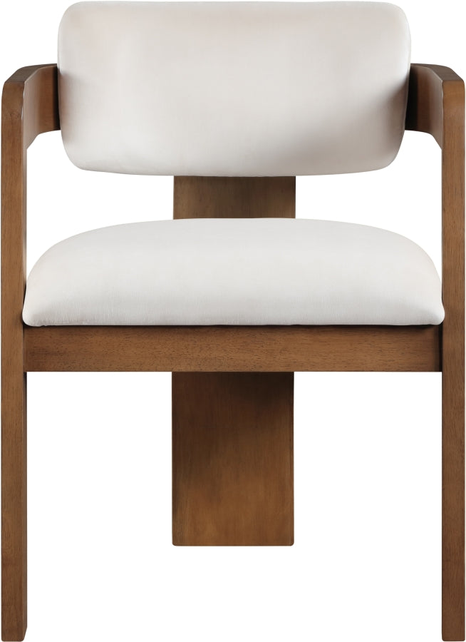 Sacha Velvet Upholstered Dining Chair - Cream - 11096-C-CREAM_4