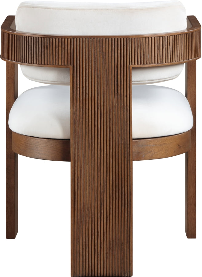 Sacha Velvet Upholstered Dining Chair - Cream - 11096-C-CREAM_6
