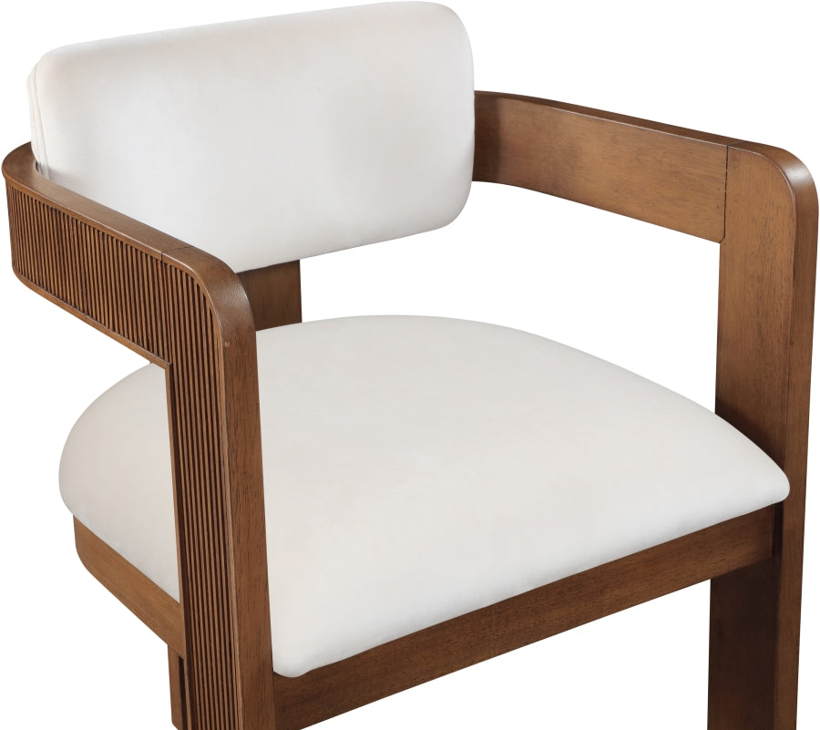 Sacha Velvet Upholstered Dining Chair - Cream - 11096-C-CREAM_7