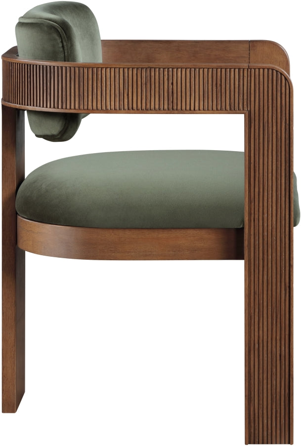 Sacha Velvet Upholstered Dining Chair - Green - 11096-C-GREEN_5
