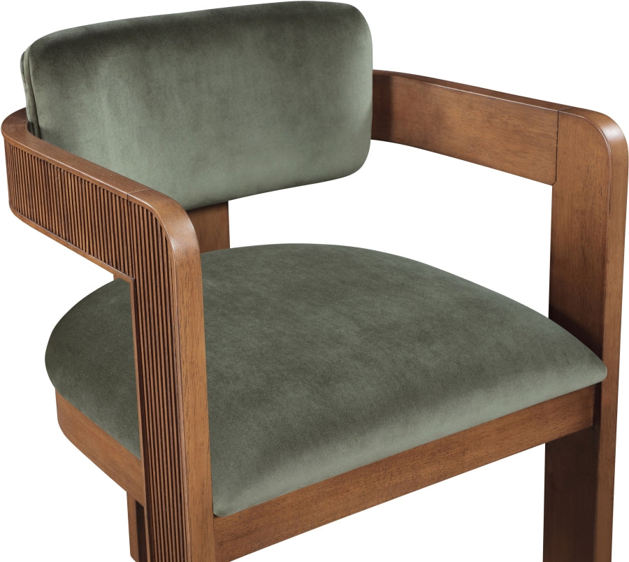 Sacha Velvet Upholstered Dining Chair - Green - 11096-C-GREEN_7