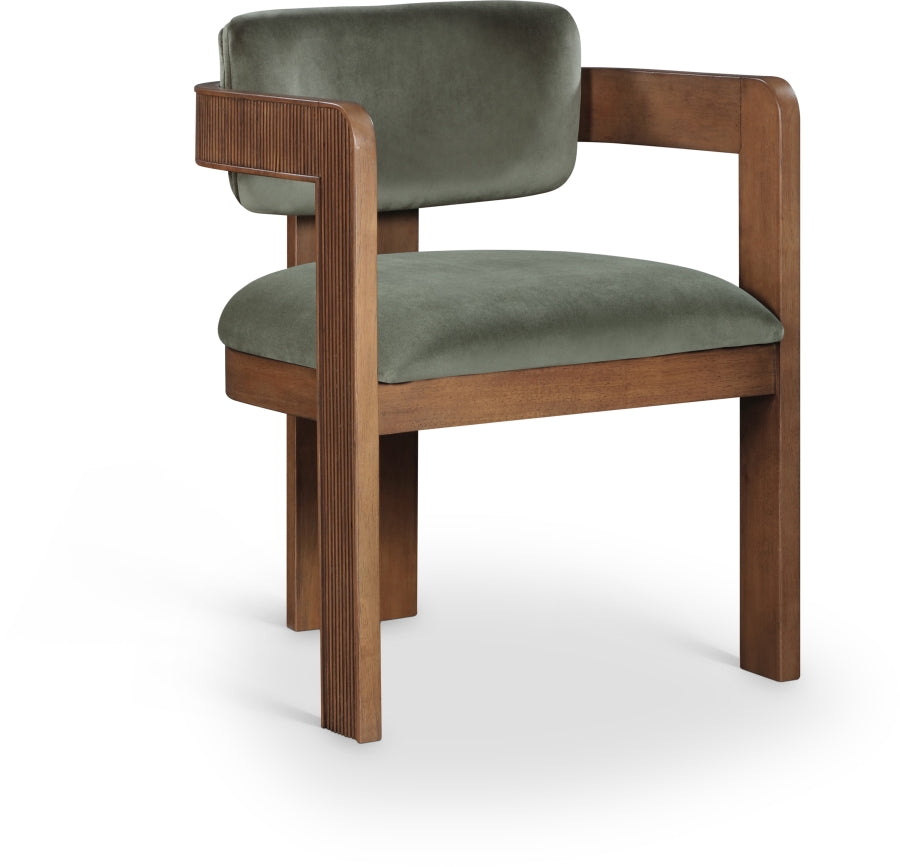 Sacha Velvet Upholstered Dining Chair - Green - 11096-C-GREEN_2