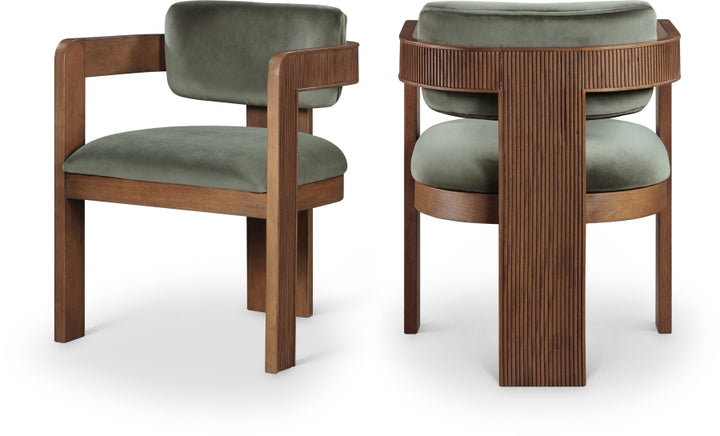 Sacha Velvet Upholstered Dining Chair - Green - 11096-C-GREEN_1