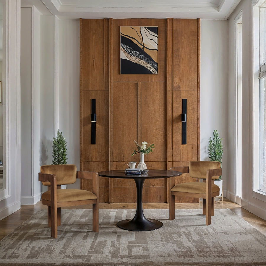 Sacha Velvet Upholstered Dining Chair - Saddle - 11096-C-SADDLE_3