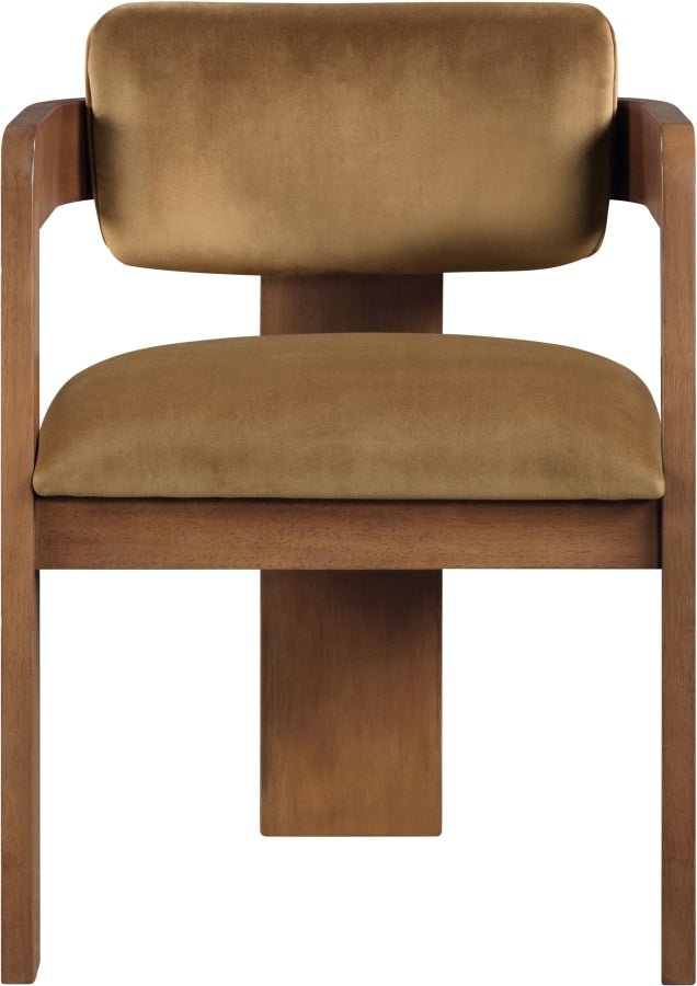 Sacha Velvet Upholstered Dining Chair - Saddle - 11096-C-SADDLE_4