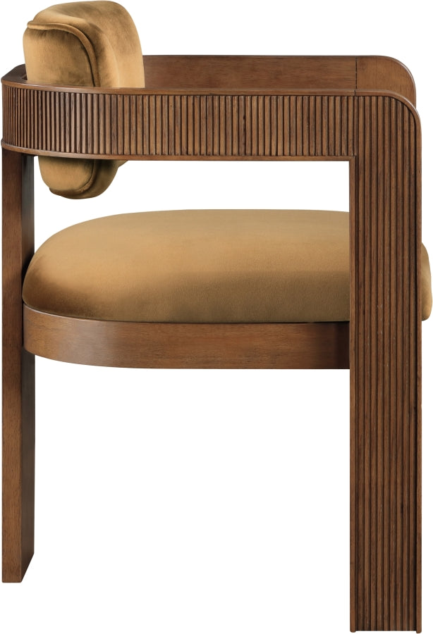 Sacha Velvet Upholstered Dining Chair - Saddle - 11096-C-SADDLE_5