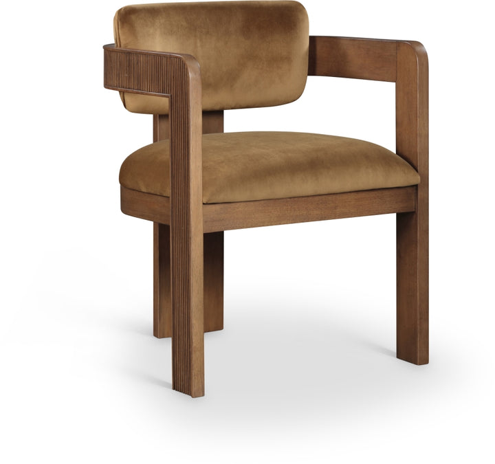 Sacha Velvet Upholstered Dining Chair - Saddle - 11096-C-SADDLE_2