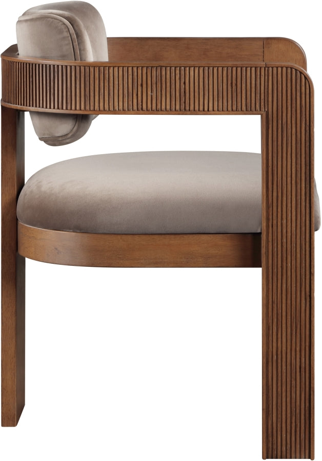 Sacha Velvet Upholstered Dining Chair - Taupe - 11096-C-TAUPE_5