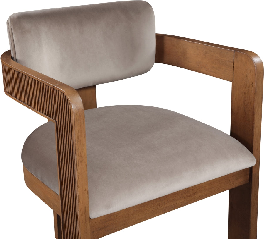 Sacha Velvet Upholstered Dining Chair - Taupe - 11096-C-TAUPE_7