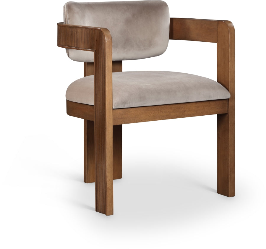 Sacha Velvet Upholstered Dining Chair - Taupe - 11096-C-TAUPE_2