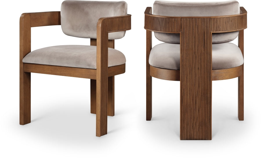 Sacha Velvet Upholstered Dining Chair - Taupe - 11096-C-TAUPE_1