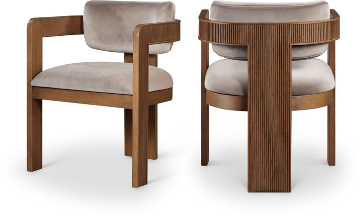 Sacha Velvet Upholstered Dining Chair - Taupe - 11096-C-TAUPE_1