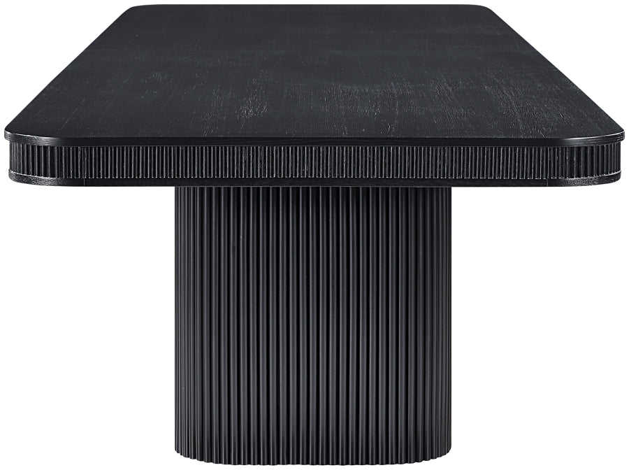Mohari 112" Solid Wood And Oak Veneer Dining Table - Black - 747-T-BLACK_3