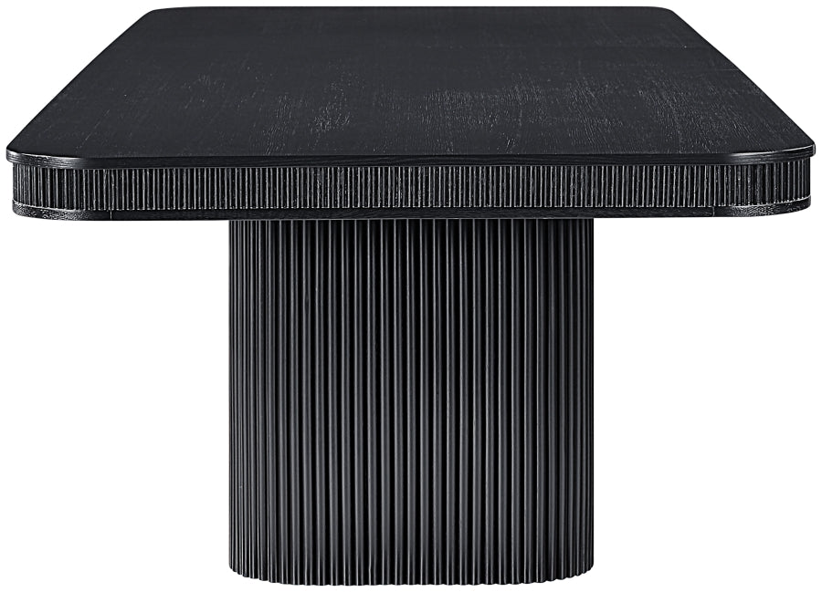 Mohari 112" Solid Wood And Oak Veneer Dining Table - Black - 747-T-BLACK_4