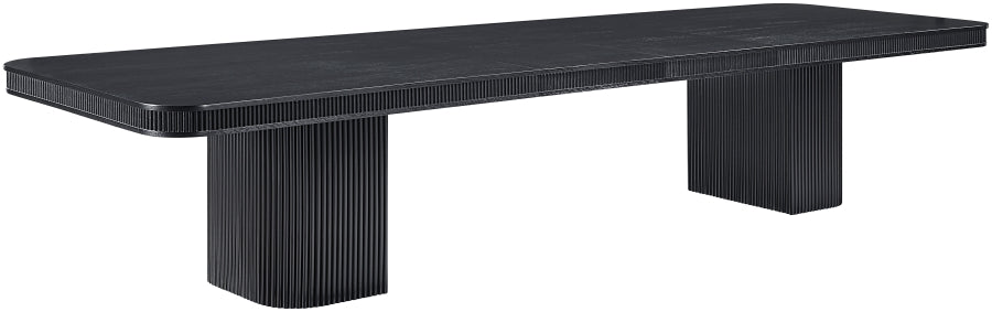 Mohari 112" Solid Wood And Oak Veneer Dining Table - Black - 747-T-BLACK_6