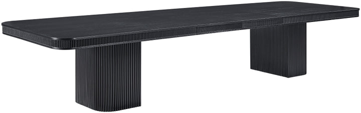 Mohari 112" Solid Wood And Oak Veneer Dining Table - Black - 747-T-BLACK_6
