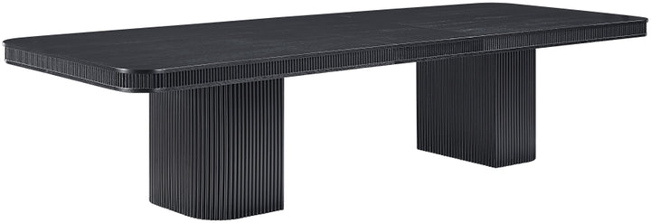 Mohari 112" Solid Wood And Oak Veneer Dining Table - Black - 747-T-BLACK_7