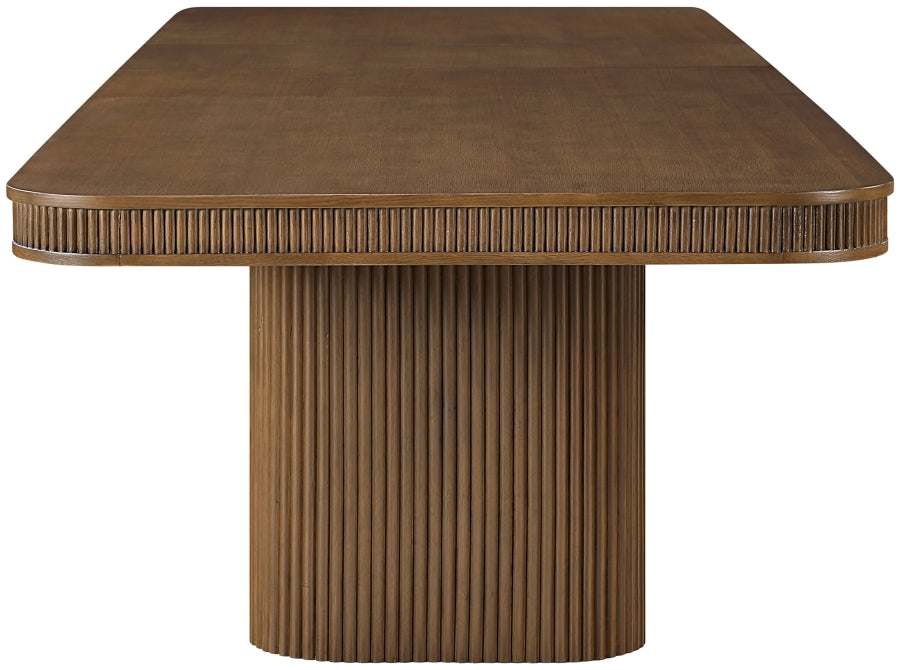 Mohari 112" Solid Wood And Oak Veneer Dining Table - Brown - 747-T-BROWN_3