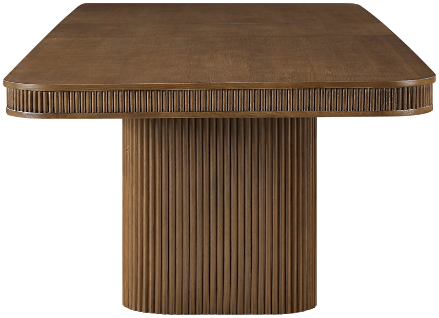Mohari 112" Solid Wood And Oak Veneer Dining Table - Brown - 747-T-BROWN_4