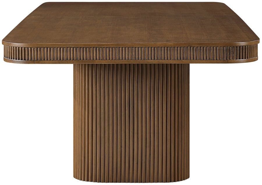 Mohari 112" Solid Wood And Oak Veneer Dining Table - Brown - 747-T-BROWN_5