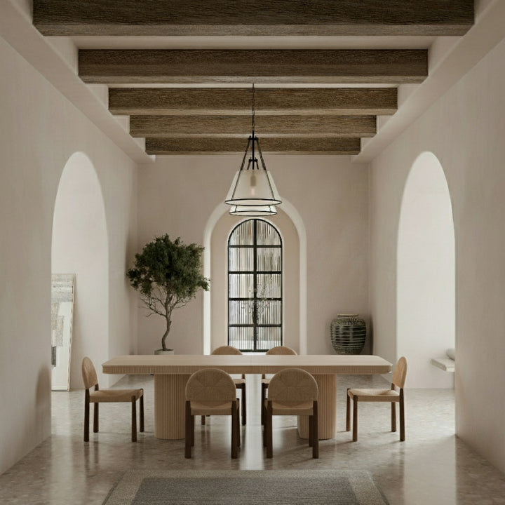 Mohari 112" Solid Wood And Oak Veneer Dining Table - Natural - 747-T-NATURAL_2
