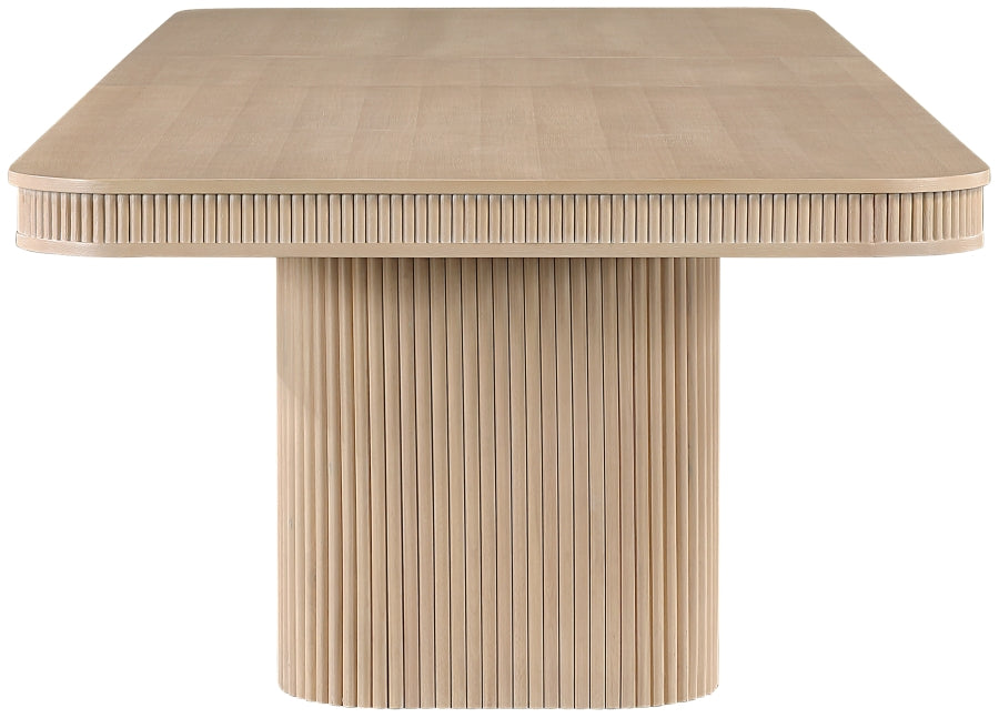 Mohari 112" Solid Wood And Oak Veneer Dining Table - Natural - 747-T-NATURAL_4