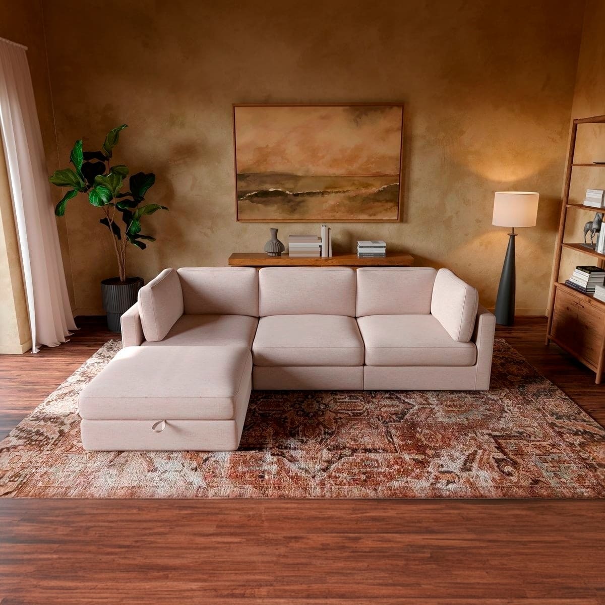 Haven 3-pc Modular Sofa W/Ottoman