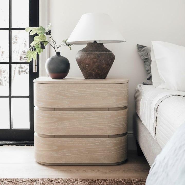 Annalise Solid Wood Nightstand - Brown - MERID-859-NS-BROWN_2
